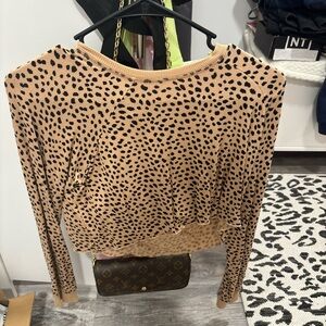 Leopard Print Long Sleeve Top